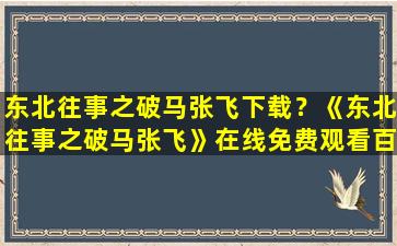 东北往事之破马张飞下载？《东北往事之破马张飞》在线免费观看百度云资源,求下载插图