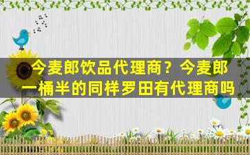 今麦郎饮品代理商？今麦郎一桶半的同样罗田有代理商吗插图