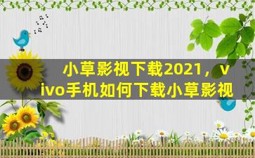 小草影视下载2021，vivo手机如何下载小草影视