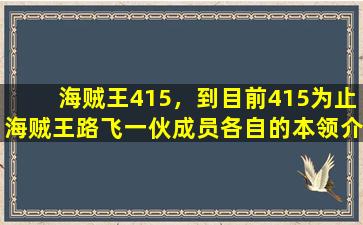 海贼王415，到目前415为止海贼王路飞一伙成员各自的本领介绍一下呗谢谢插图