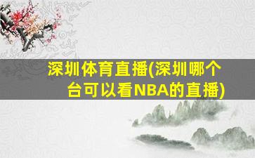 深圳体育直播(深圳哪个台可以看NBA的直播)