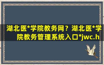 湖北医*学院教务网？湖北医*学院教务管理系统入口http：jwc.hbmu.edu*插图