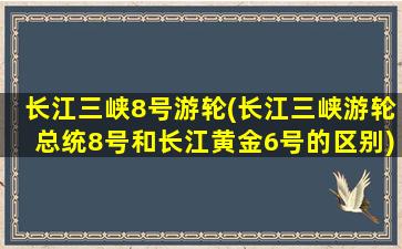 长江三峡8号游轮(长江三峡游轮总统8号和长江黄金6号的区别)插图